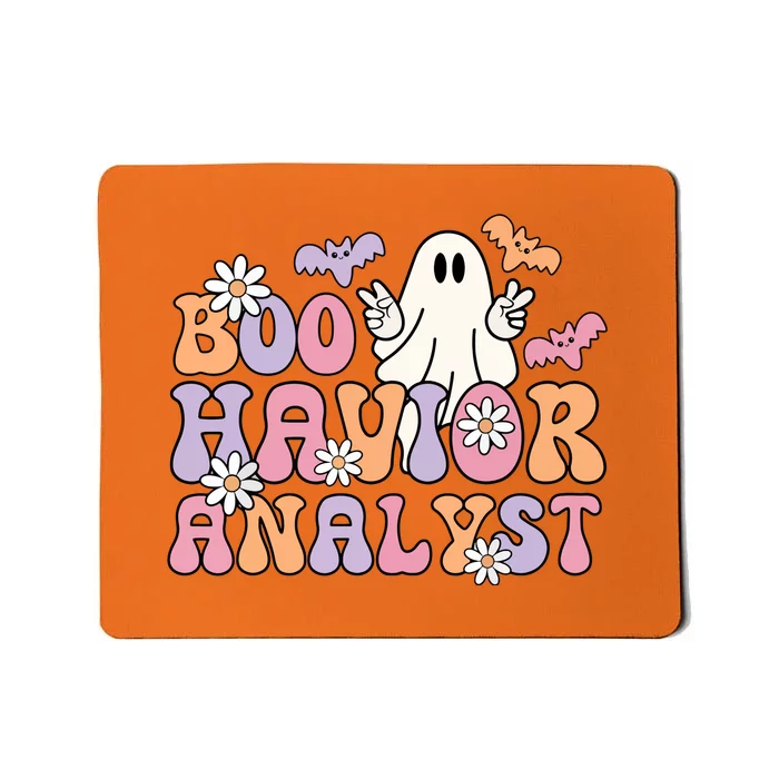 Halloween Retro Boo ABA Therapist BCBA Behavior Analyst Mousepad