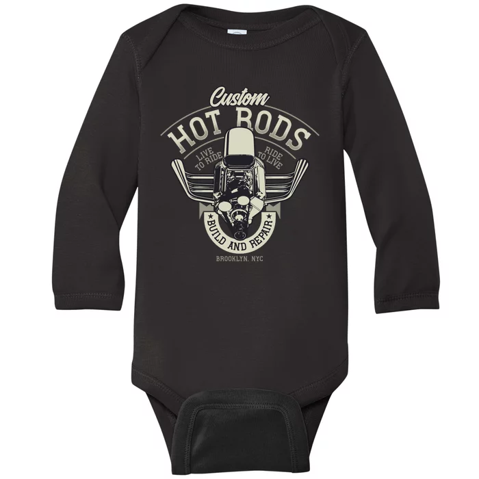 Hot Rods Build And Repair Baby Long Sleeve Bodysuit