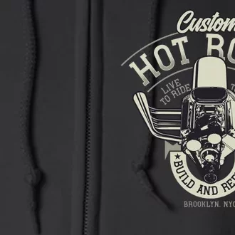 Hot Rods Build And Repair Full Zip Hoodie