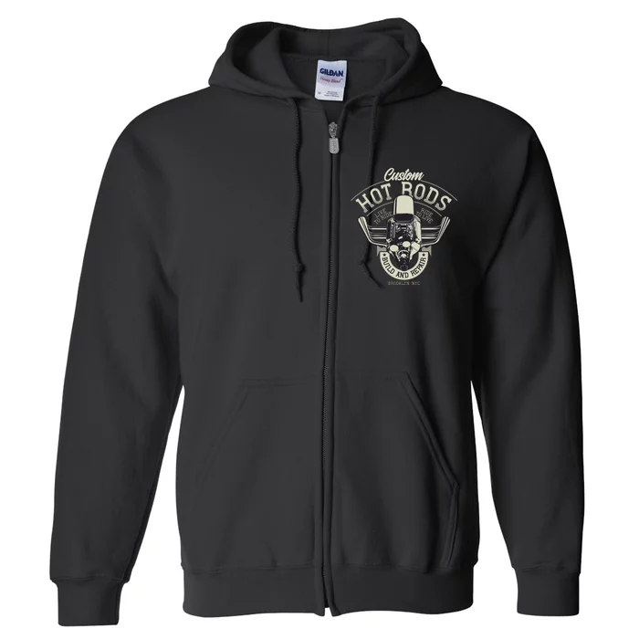 Hot Rods Build And Repair Full Zip Hoodie