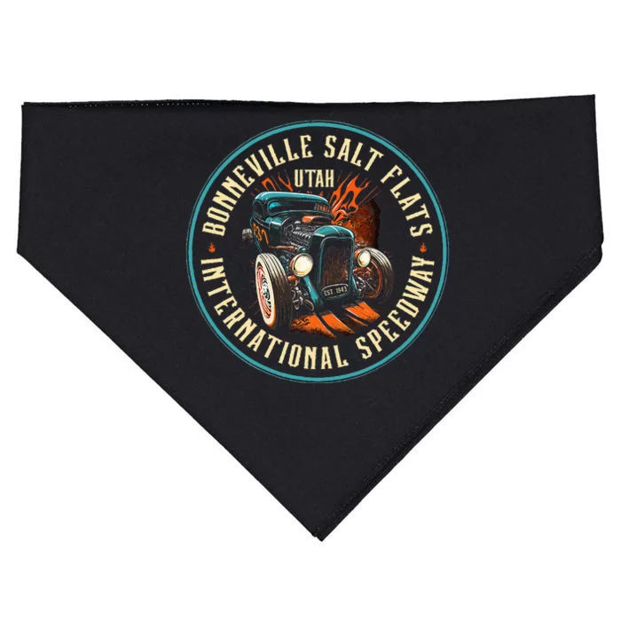 Hot Rod Bonneville Salt Flats Speedway USA-Made Doggie Bandana