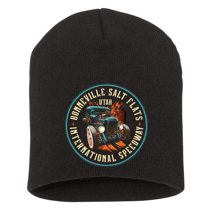 Hot Rod Bonneville Salt Flats Speedway Short Acrylic Beanie