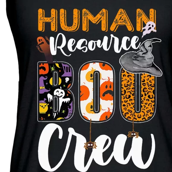 Human Resource Boo Crew Halloween Matching HR Manager Ladies Essential Flowy Tank