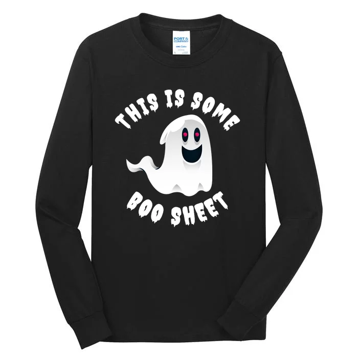 Halloween Retro Boo Ghost This Is Some Boo Sheet Tall Long Sleeve T-Shirt