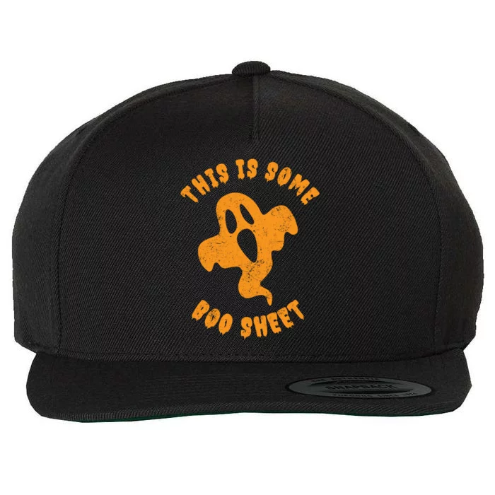 Halloween Retro Boo Ghost This Is Some Boo Sheet Wool Snapback Cap