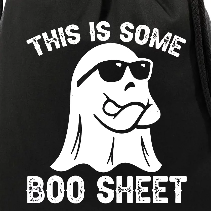 Halloween Retro Boo Ghost This Is Some Boo Sheet Drawstring Bag