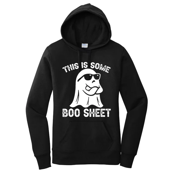 Halloween Retro Boo Ghost This Is Some Boo Sheet Women's Pullover Hoodie