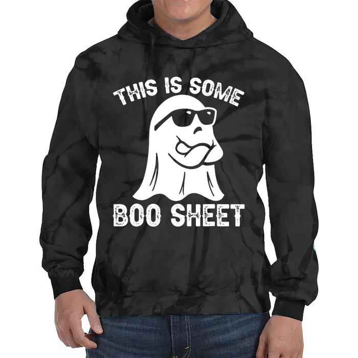 Halloween Retro Boo Ghost This Is Some Boo Sheet Tie Dye Hoodie