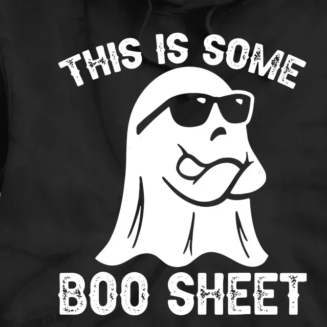 Halloween Retro Boo Ghost This Is Some Boo Sheet Tie Dye Hoodie