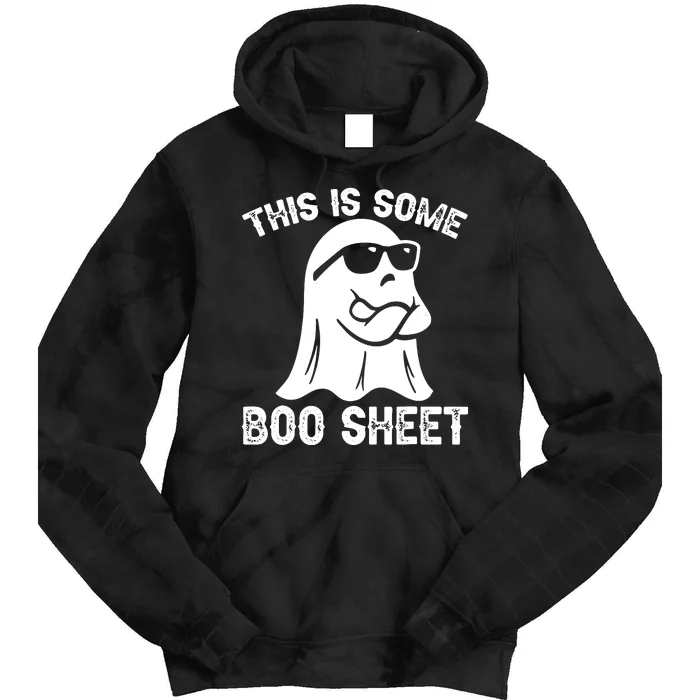 Halloween Retro Boo Ghost This Is Some Boo Sheet Tie Dye Hoodie