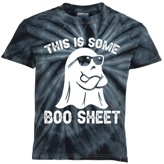 Halloween Retro Boo Ghost This Is Some Boo Sheet Kids Tie-Dye T-Shirt