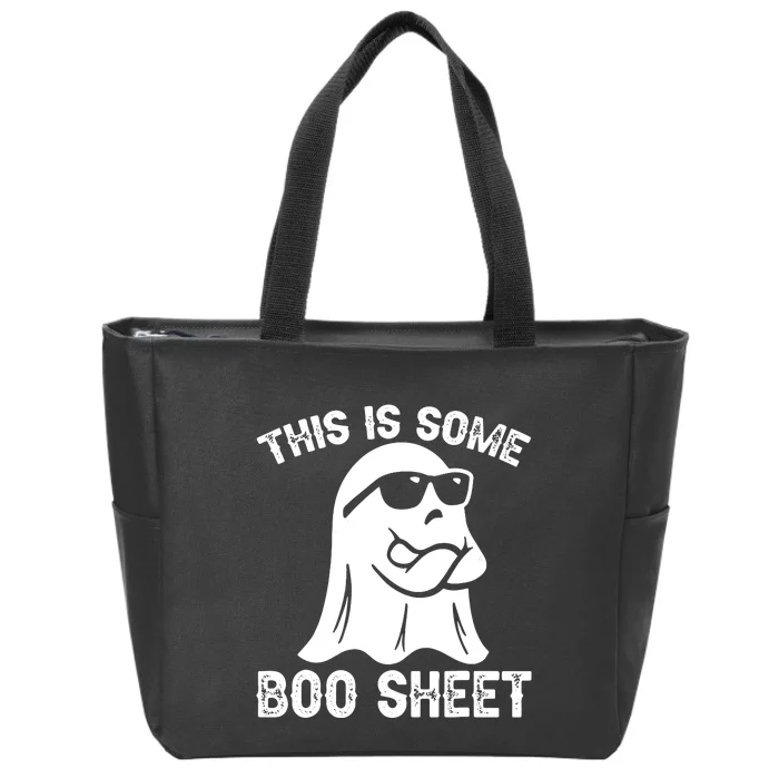 Halloween Retro Boo Ghost This Is Some Boo Sheet Zip Tote Bag