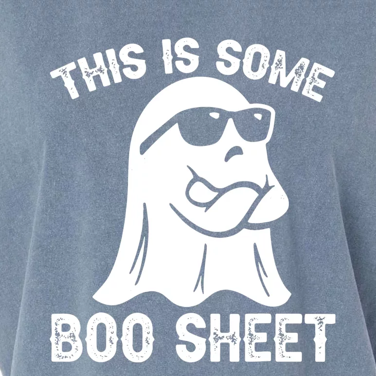 Halloween Retro Boo Ghost This Is Some Boo Sheet Garment-Dyed Women's Muscle Tee