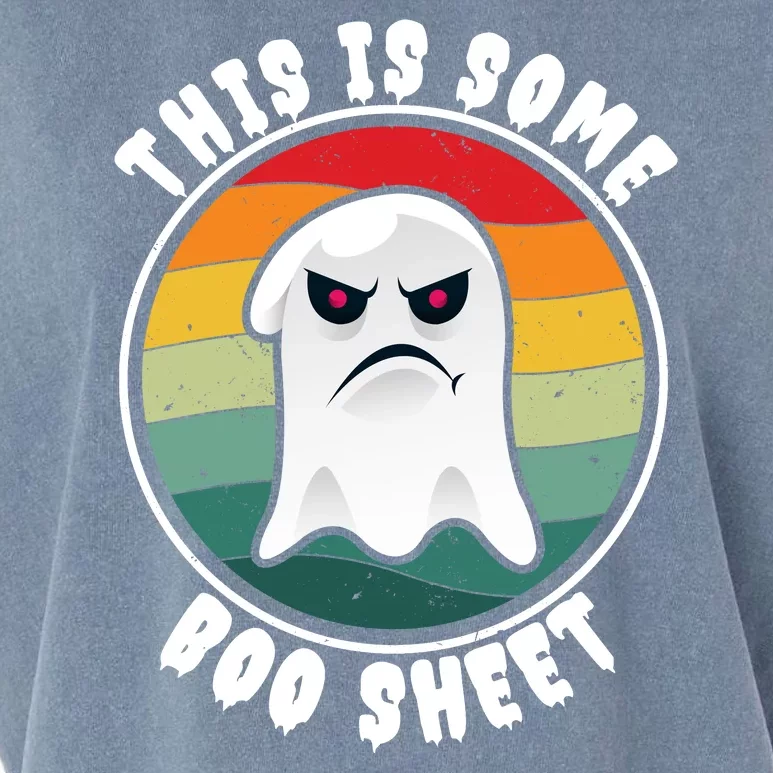 Halloween Retro Boo Ghost This Is Some Boo Sheet Garment-Dyed Women's Muscle Tee