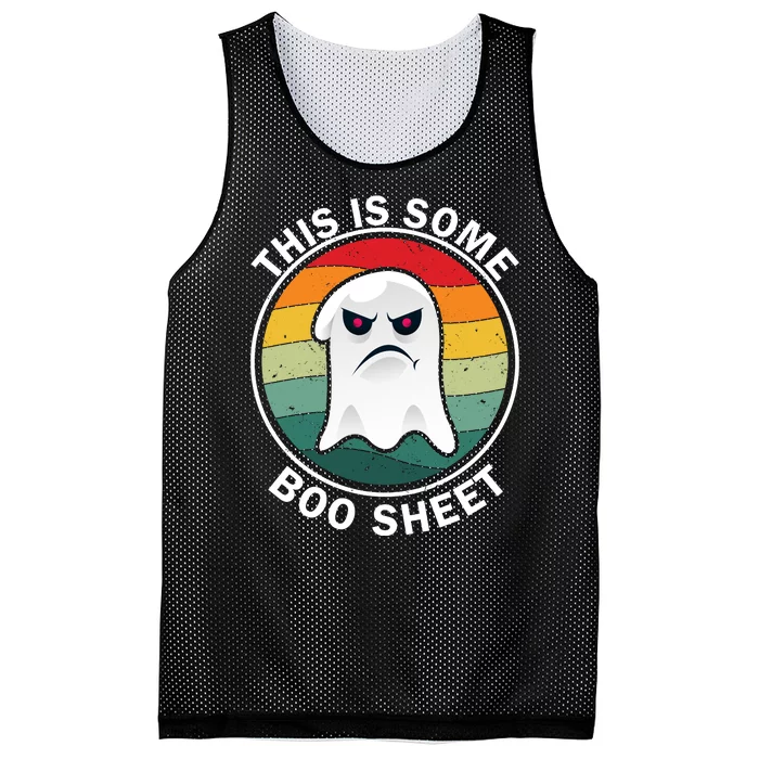 Halloween Retro Boo Ghost This Is Some Boo Sheet Mesh Reversible Basketball Jersey Tank