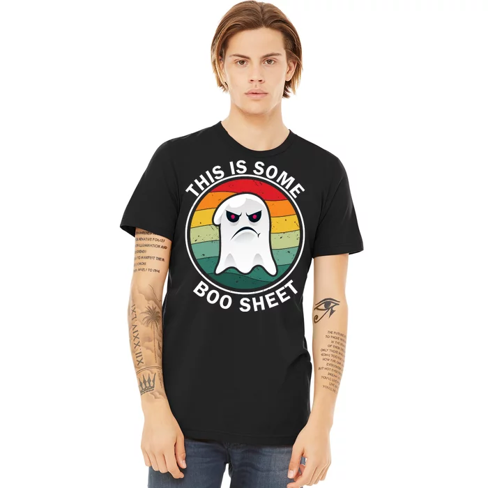 Halloween Retro Boo Ghost This Is Some Boo Sheet Premium T-Shirt