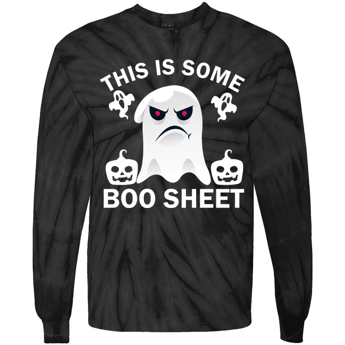 Halloween Retro Boo Ghost This Is Some Boo Sheet Tie-Dye Long Sleeve Shirt