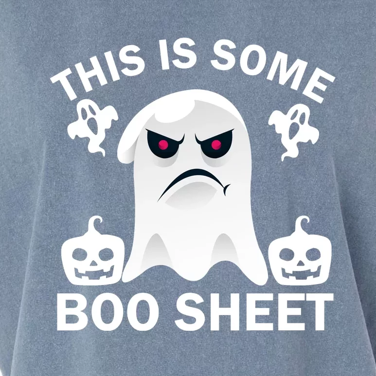 Halloween Retro Boo Ghost This Is Some Boo Sheet Garment-Dyed Women's Muscle Tee