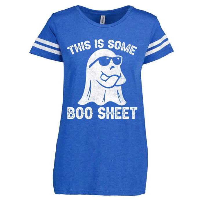 Halloween Retro Boo Ghost This Is Some Boo Sheet Enza Ladies Jersey Football T-Shirt