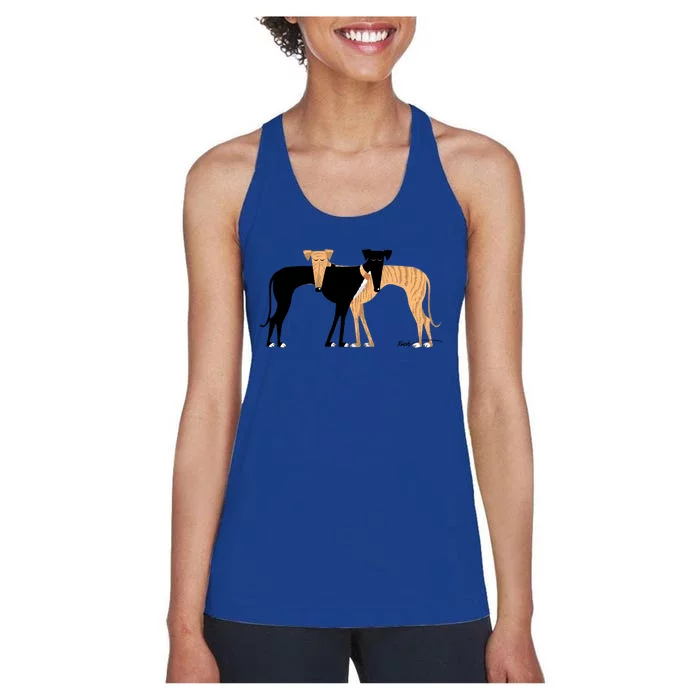 Head Rest Brindle Hound Women's Racerback Tank