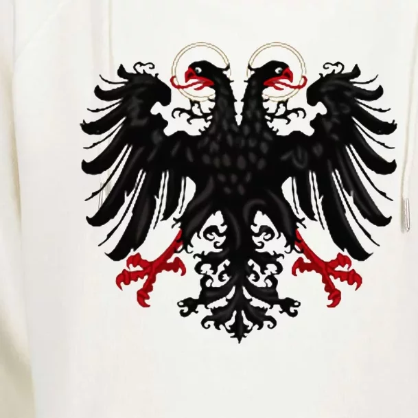 Holy Roman Banner Flag Double Headed Eagle Empire Womens Funnel Neck Pullover Hood