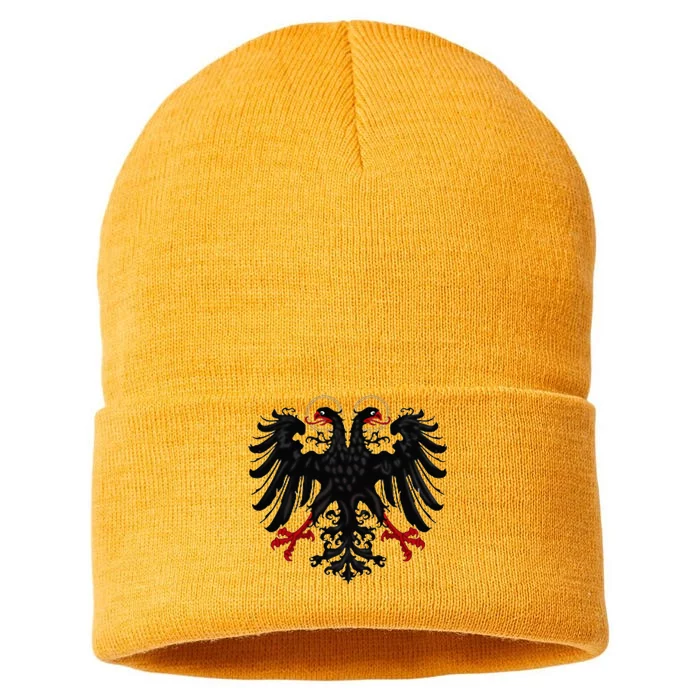 Holy Roman Banner Flag Double Headed Eagle Empire Sustainable Knit Beanie