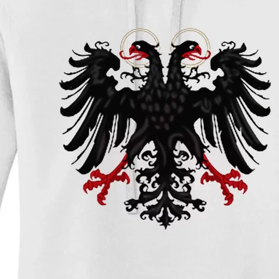 Holy Roman Banner Flag Double Headed Eagle Empire Women's Pullover Hoodie