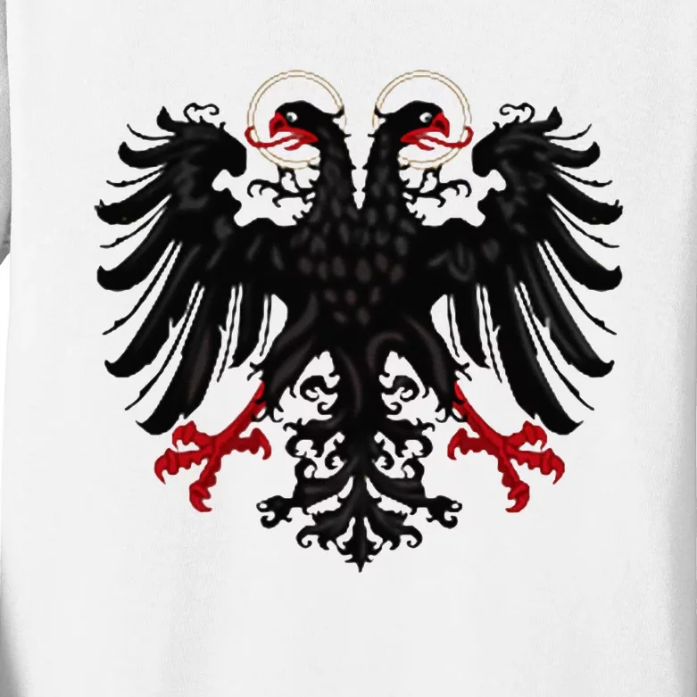 Holy Roman Banner Flag Double Headed Eagle Empire Kids Long Sleeve Shirt