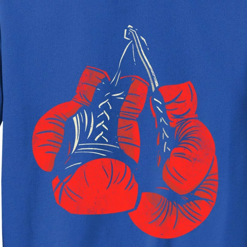 Hanging Red Boxing Gloves Graphic Cute Gift Tall Sweatshirt