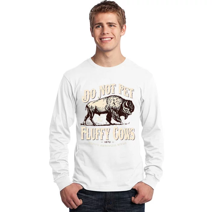 Hilarious Retro Beware of the Furry Bison Unique Gift Tall Long Sleeve T-Shirt