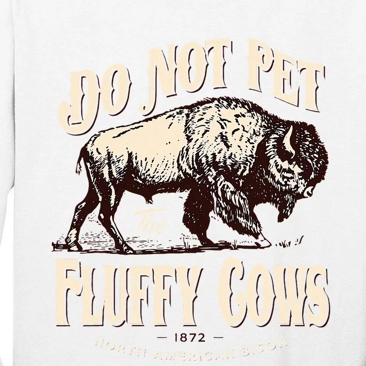 Hilarious Retro Beware of the Furry Bison Unique Gift Tall Long Sleeve T-Shirt