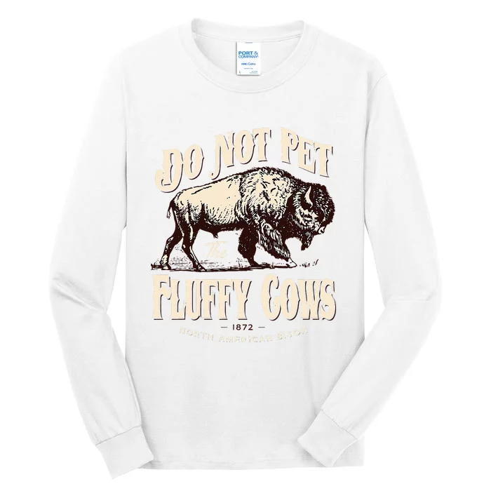 Hilarious Retro Beware of the Furry Bison Unique Gift Tall Long Sleeve T-Shirt