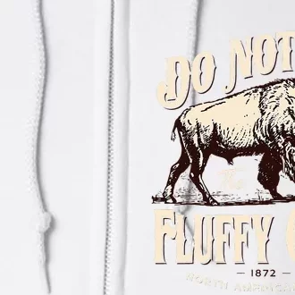 Hilarious Retro Beware of the Furry Bison Unique Gift Full Zip Hoodie