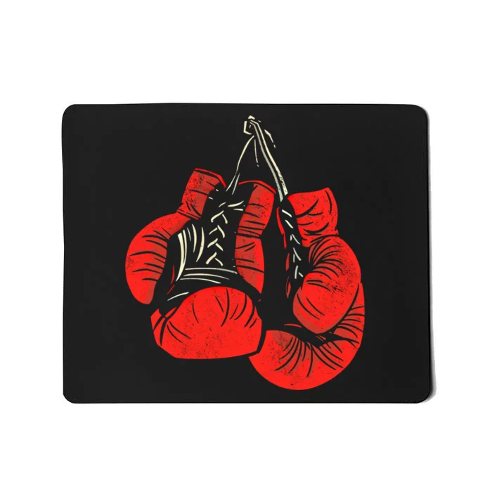 Hanging Red Boxing Gloves Graphic Gift Mousepad