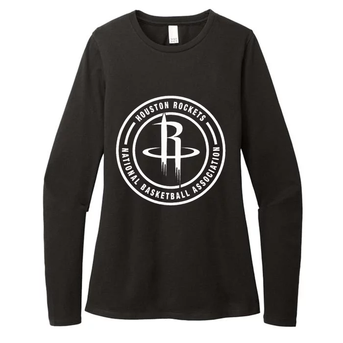 Houston Rockets Circle Logo Womens CVC Long Sleeve Shirt