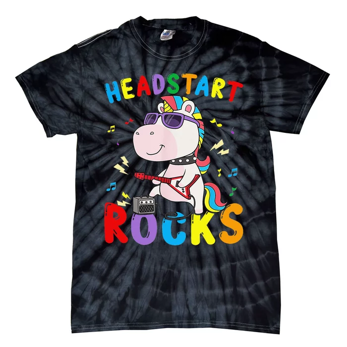 Headstart Rocks Cute Unicorn Back To School Tie-Dye T-Shirt