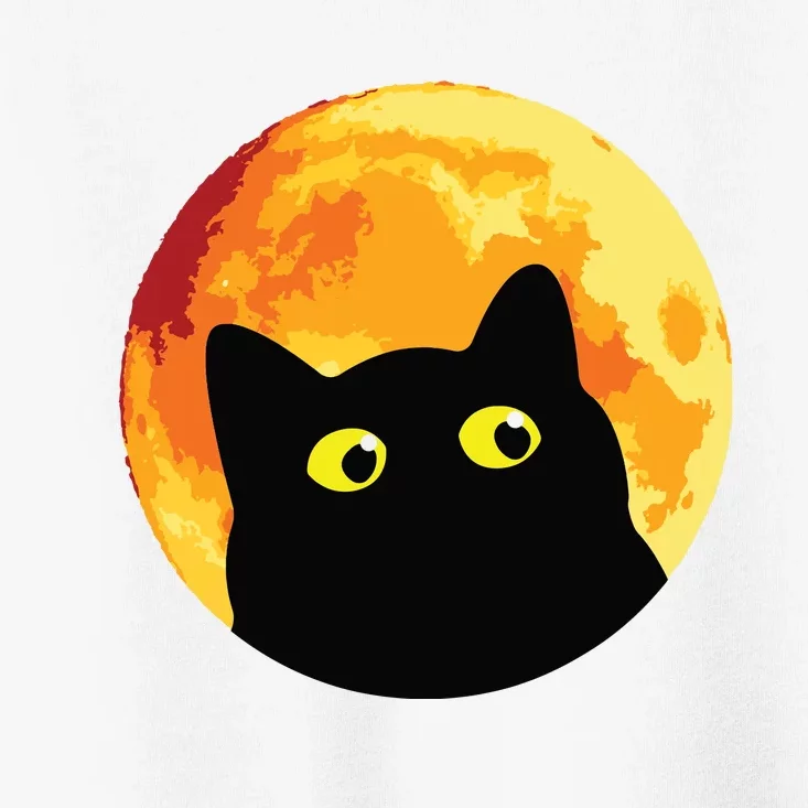 Halloween Retro Cat Moon Toddler T-Shirt