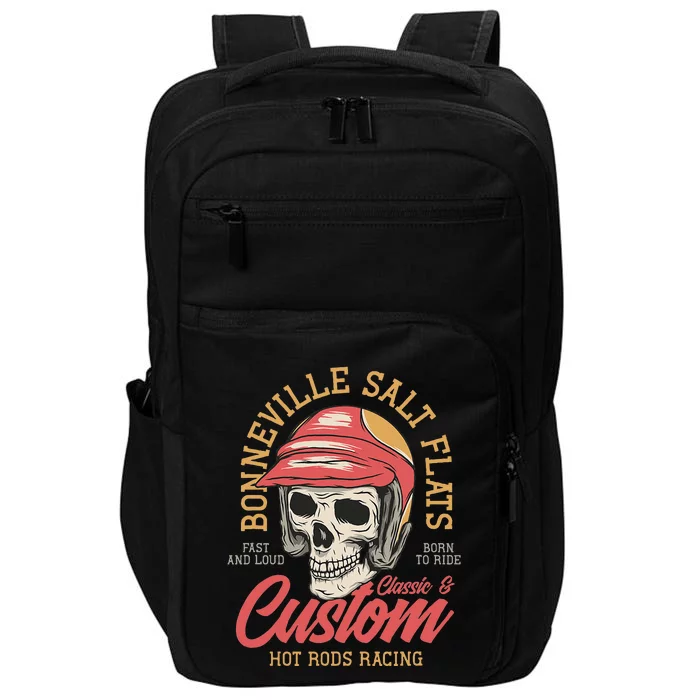 Hot Rod Costum Garage Skeleton Old School Racing Skull Impact Tech Backpack