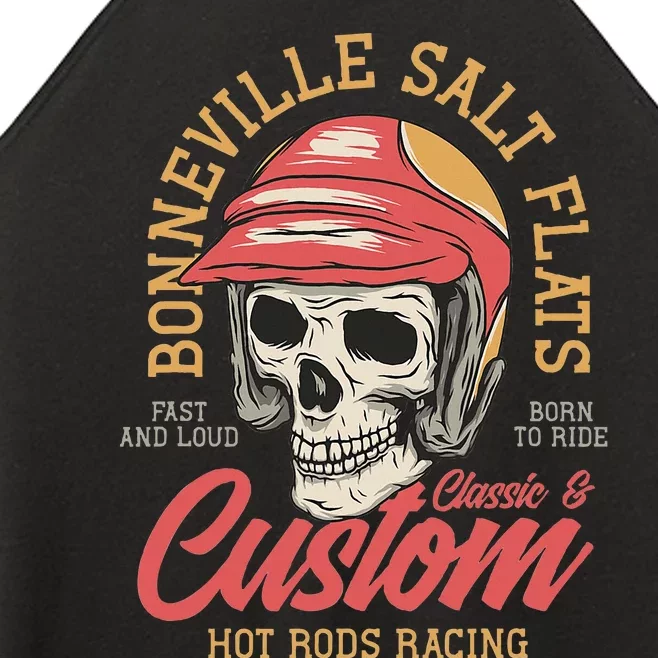 Hot Rod Costum Garage Skeleton Old School Racing Skull Women’s Perfect Tri Rocker Tank