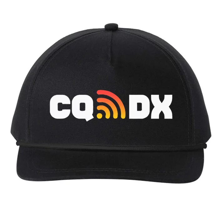 Ham Radio Cq Dx Amateur Radio Operator Signal Snapback Five-Panel Rope Hat