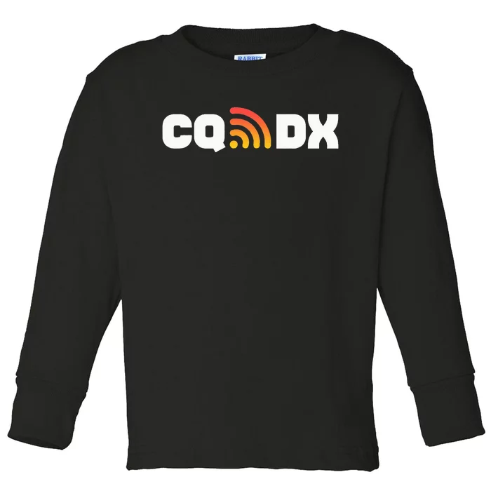 Ham Radio Cq Dx Amateur Radio Operator Signal Toddler Long Sleeve Shirt