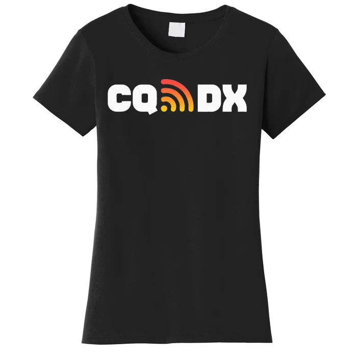 Ham Radio Cq Dx Amateur Radio Operator Signal Women's T-Shirt