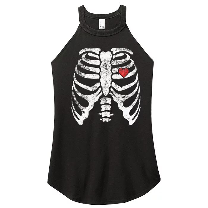 Heart Rib Cage Xray Women’s Perfect Tri Rocker Tank