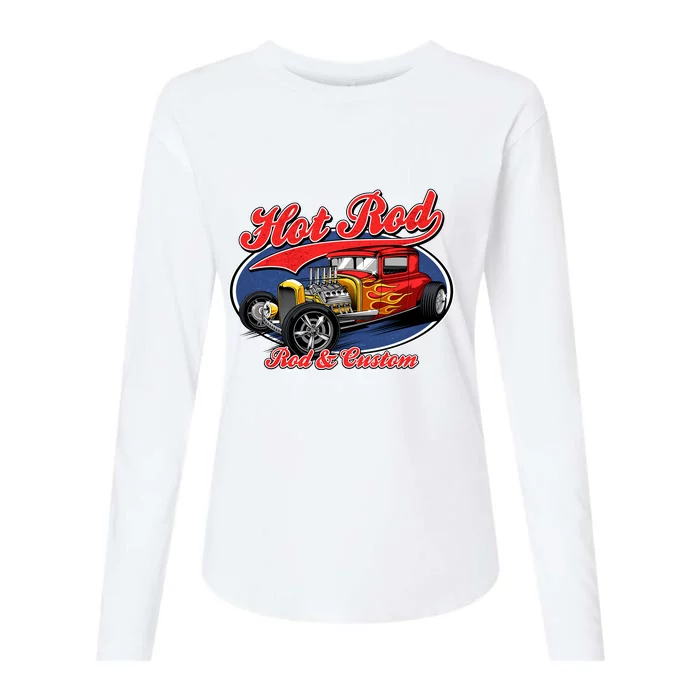 HOT ROD CUSTOM Womens Cotton Relaxed Long Sleeve T-Shirt