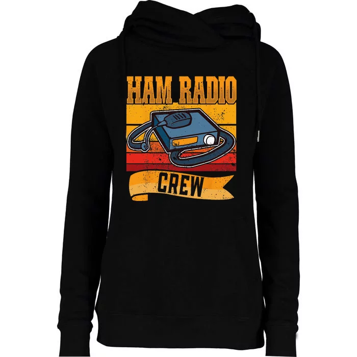 Ham Radio Crew Amateur Radio and Ham Radio Operator Womens Funnel Neck Pullover Hood