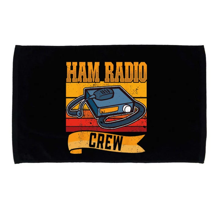 Ham Radio Crew Amateur Radio and Ham Radio Operator Microfiber Hand Towel