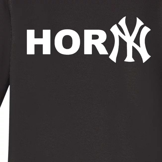 Hor(Ny) Rare Comedy Horny Ny Funny Joke Baby Long Sleeve Bodysuit