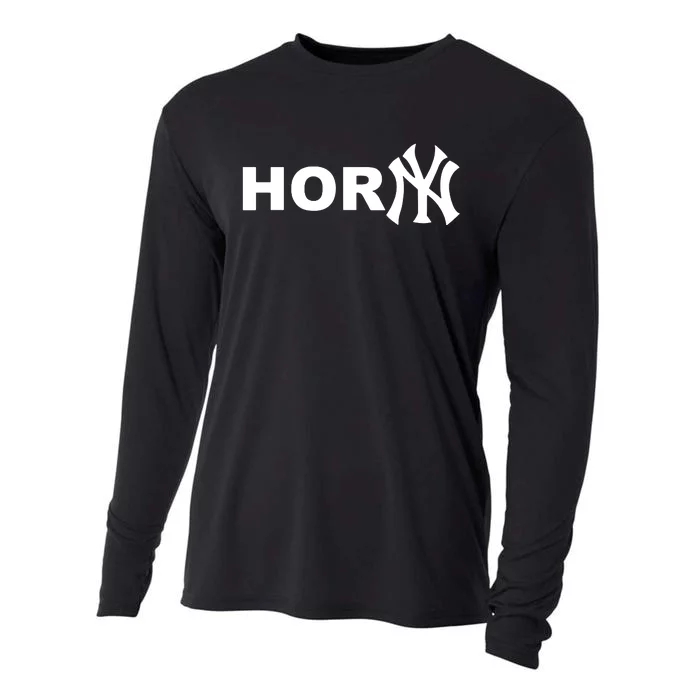 Hor(Ny) Rare Comedy Horny Ny Funny Joke Cooling Performance Long Sleeve Crew