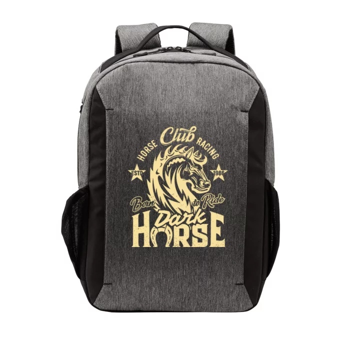 Horse Racing Club Dark Horse Born To Ride Vector Backpack