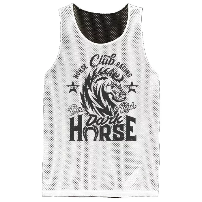 Horse Racing Club Dark Horse Born To Ride Mesh Reversible Basketball Jersey Tank